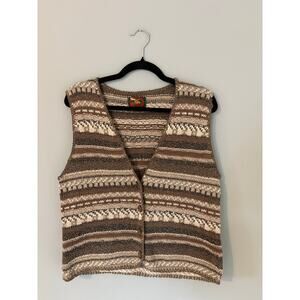 Vintage Alps wool knit winter sweater vest, women’s size M